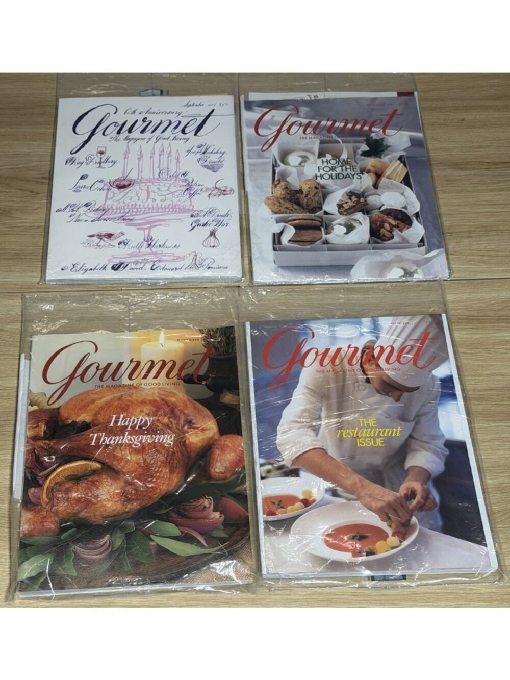 Lot Of 4 2001 GOURMET MAGAZINE Sept. Oct. Nov. Dec. NEW NOS Vintage